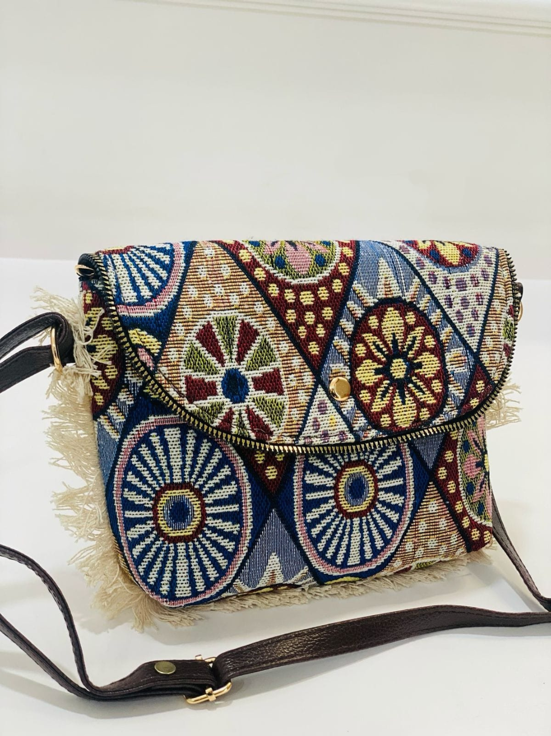 Artisanal Jacquard Sling Bag – Where Style Meets Tradition
