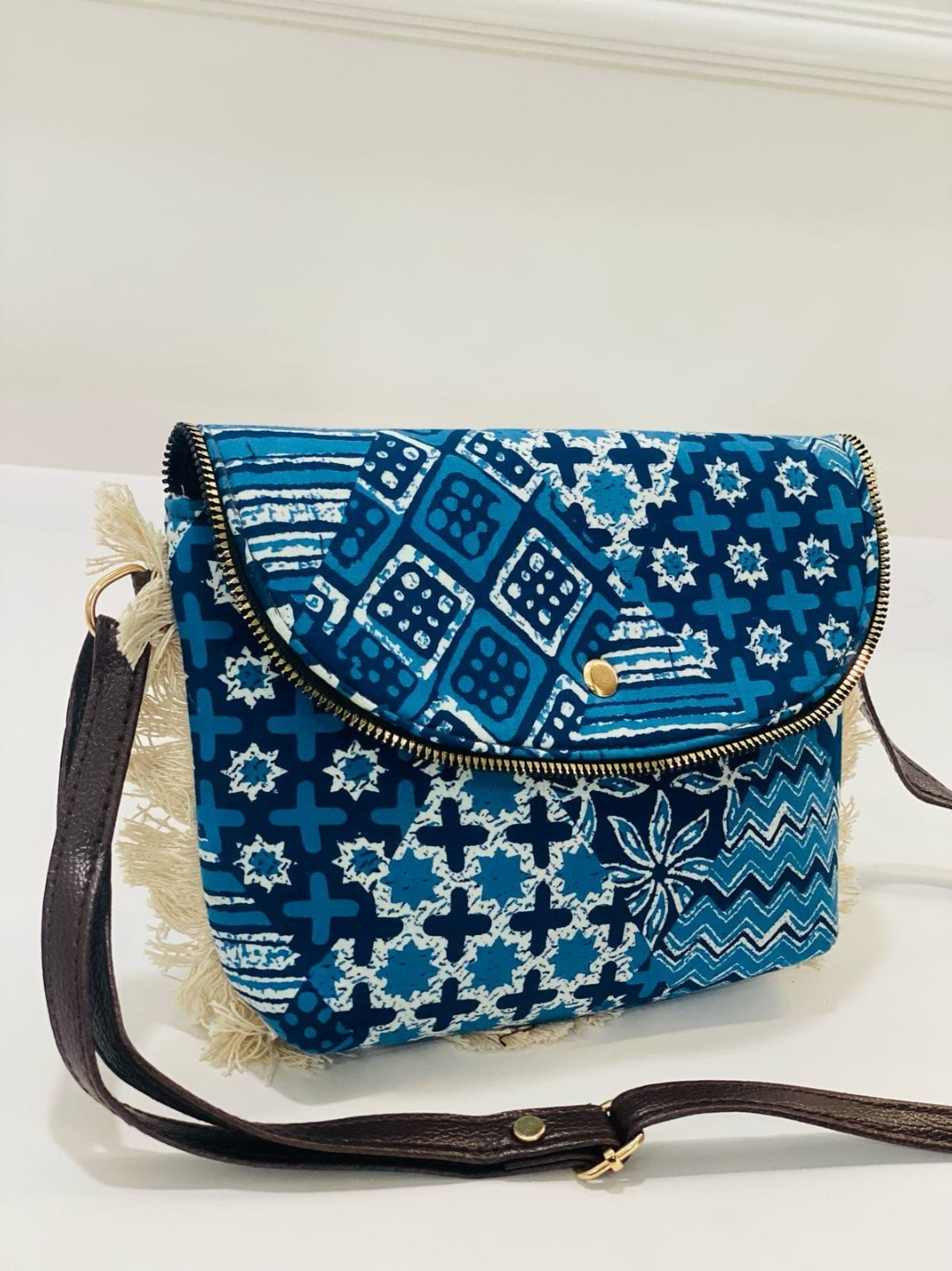 Modern Blue Fancy Sling Bag