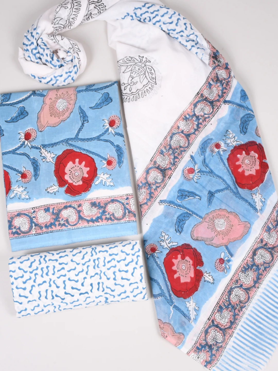 Best-Selling Printed Cotton Suit with Mulmul Cotton Dupatta