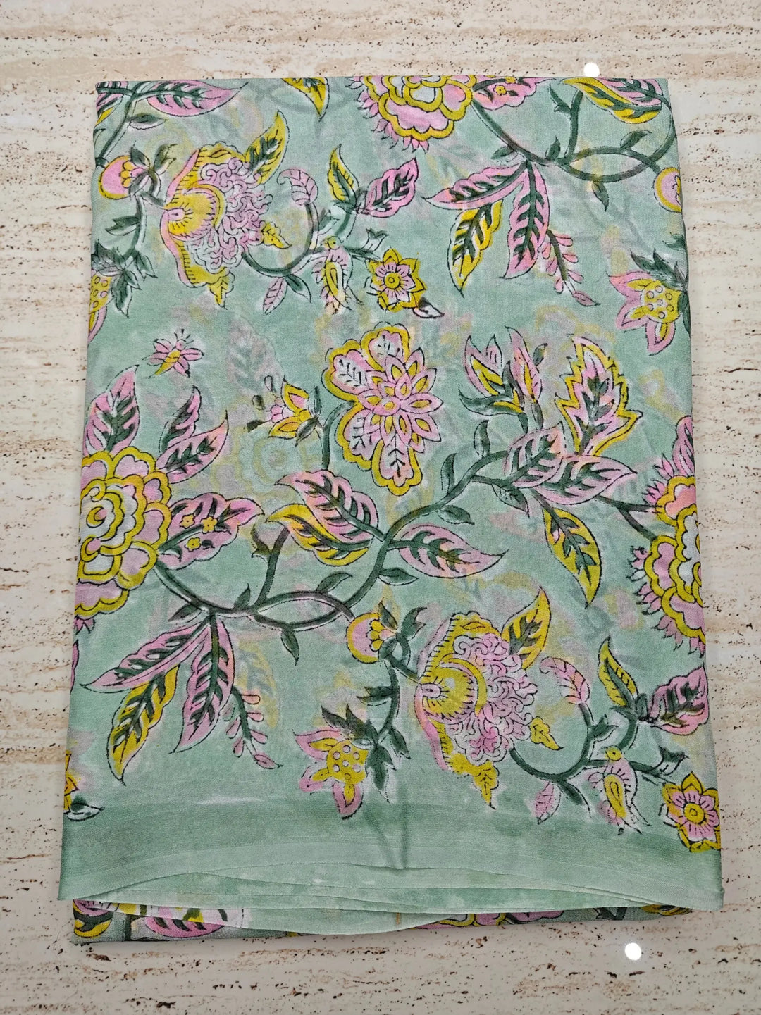 Beautiful Colour HandBlock Printed Super Georgette saree