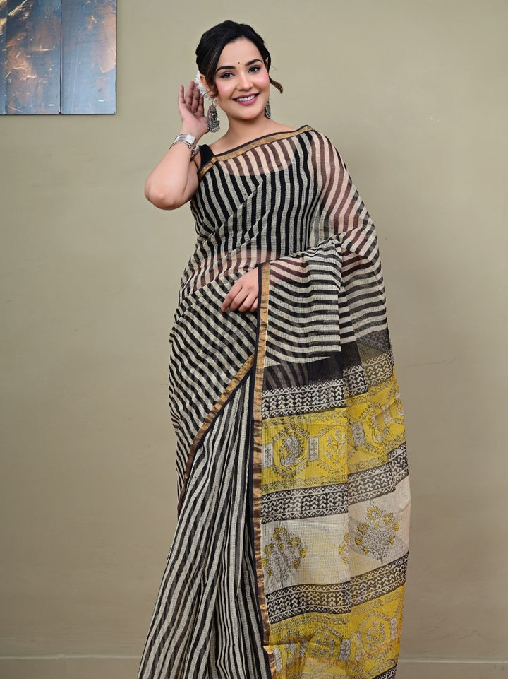 Very Demanded Bagru handBlock Pure Kota Doriya saree