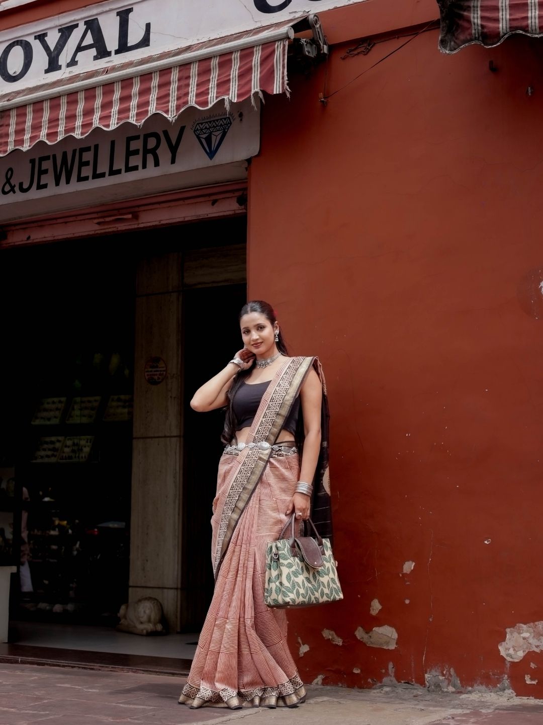 Precious Bagru HandBlock Pure Maheshwari Silk Saree