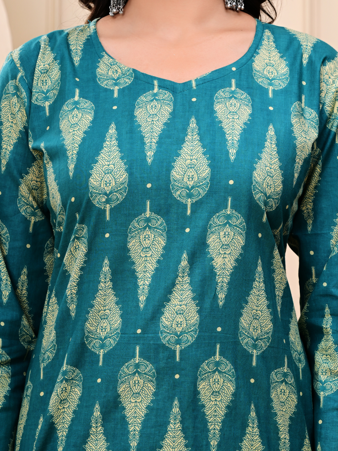 Bagru Print Hand-Block Printed Long Kurti