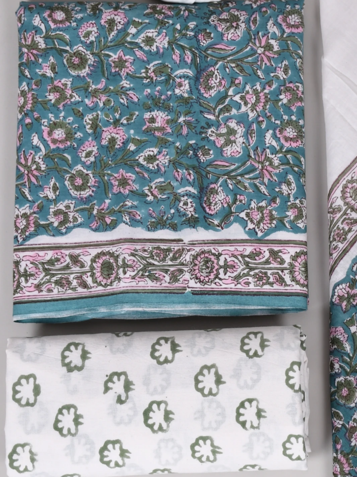 Exclusive Handcrafted Cotton Suit with Soft Mulmul Cotton Dupatta