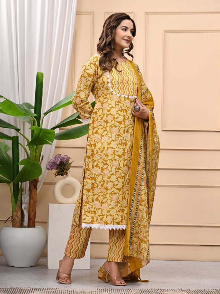 Exclusive Handblock Printed Cotton Stitched Suit