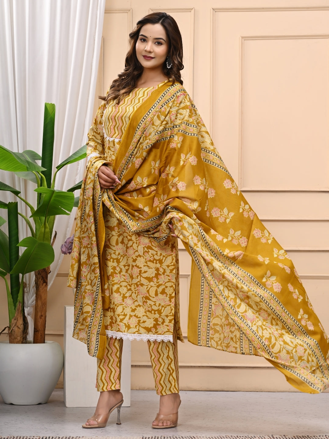 Exclusive Handblock Printed Cotton Stitched Suit