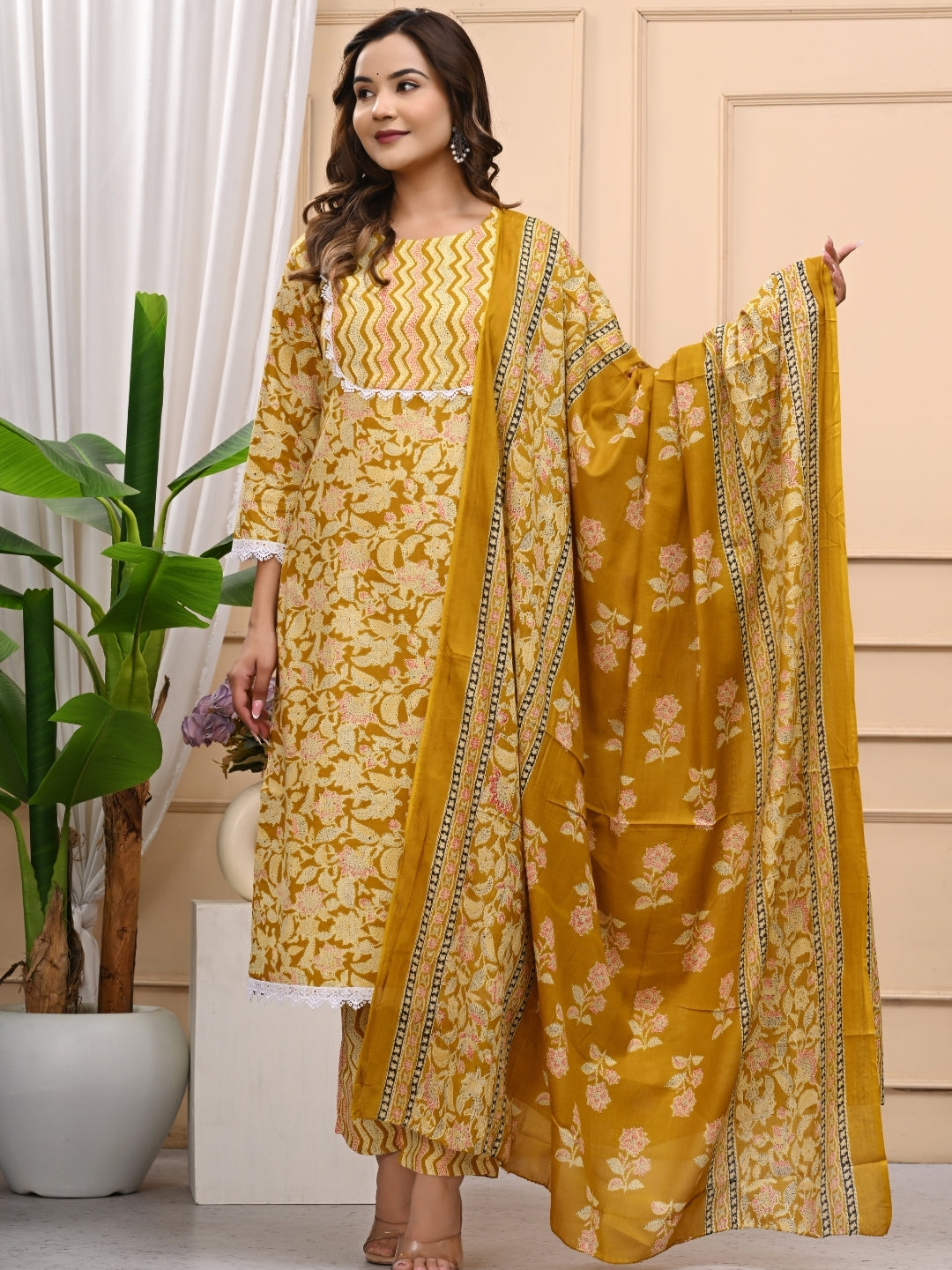 Exclusive Handblock Printed Cotton Stitched Suit