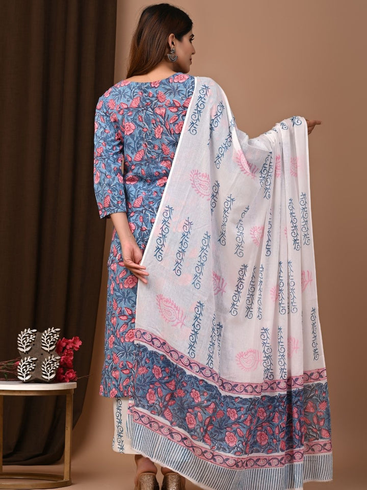 Bagru Hand Block Printed Cotton Stitched Suit