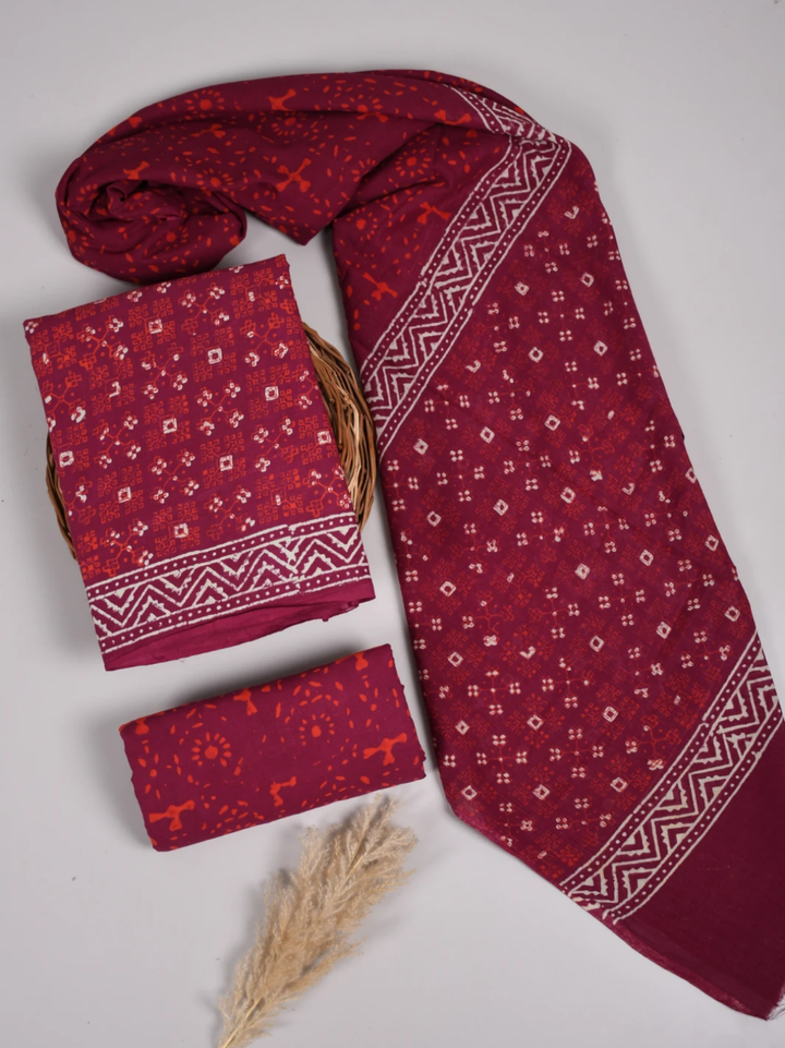 Premium Quality Cotton Suit with Soft Mulmul Dupatta
