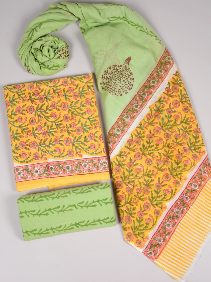 Premium Quality Handcrafted Cotton Suit with Soft Mulmul Cotton Dupatta