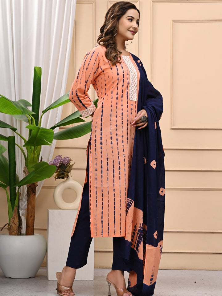 Shibori Tie and Dye Cotton Stitched Suit
