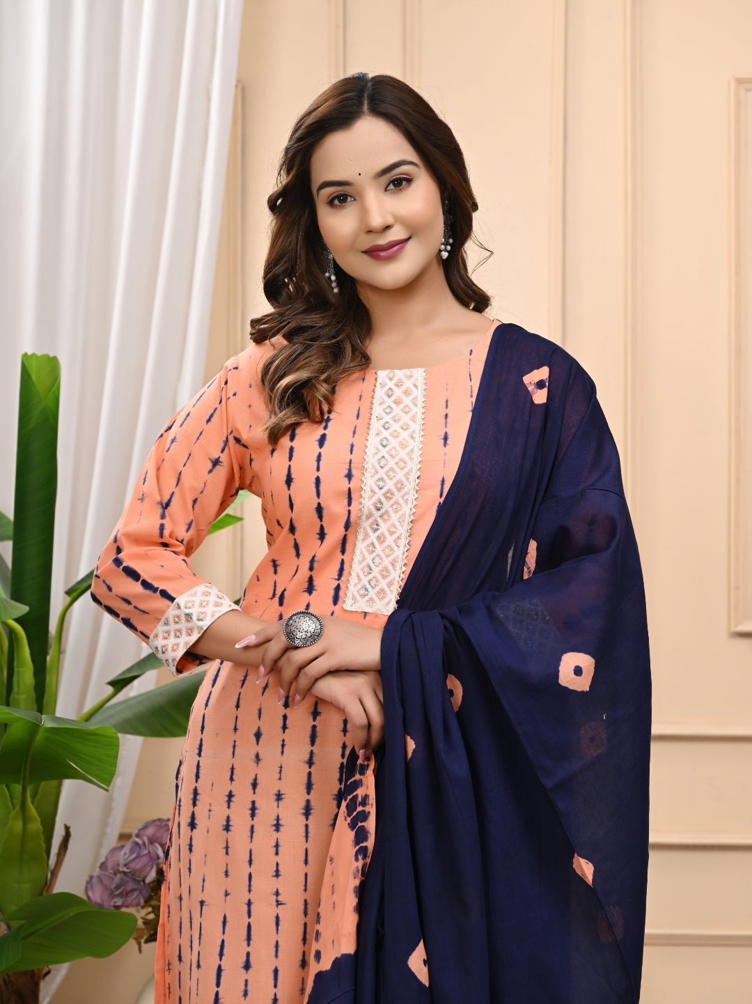Shibori Tie and Dye Cotton Stitched Suit