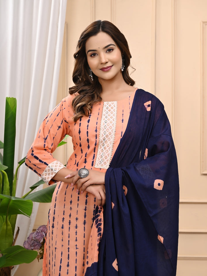 Shibori Tie and Dye Cotton Stitched Suit