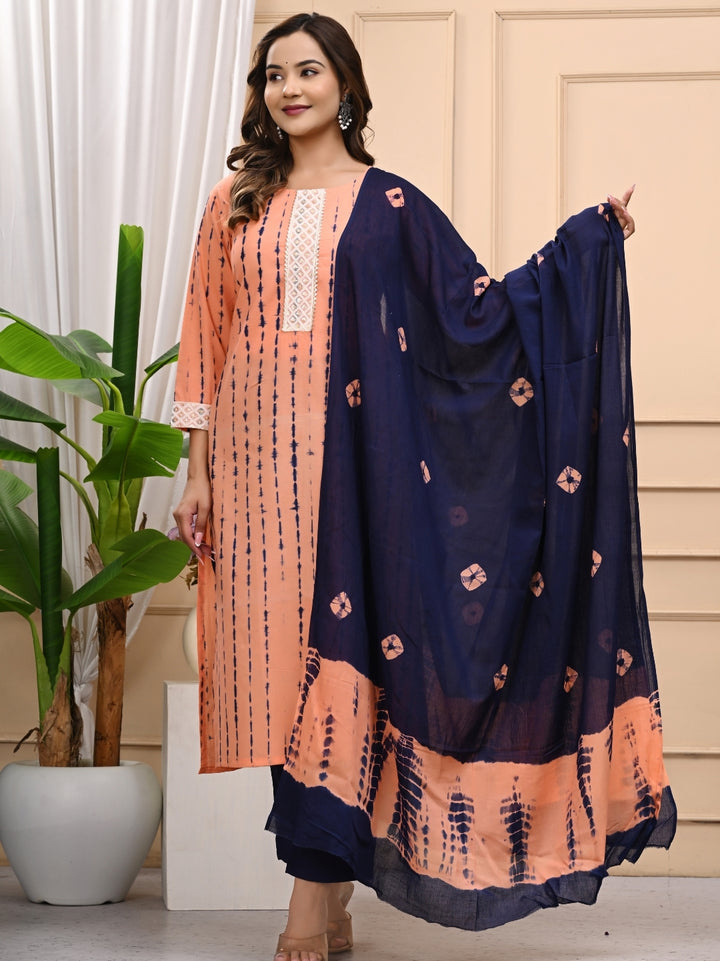 Shibori Tie and Dye Cotton Stitched Suit