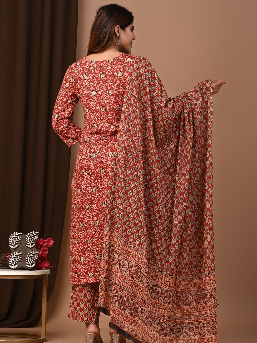 Everyday Elegance – Black Bagru Printed Cotton Suit Set