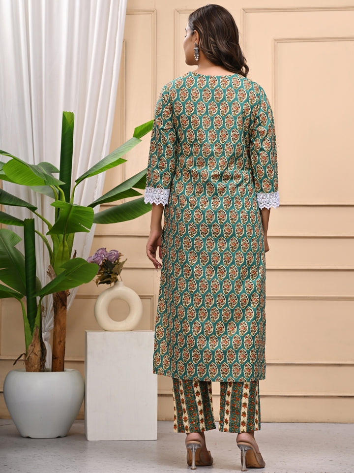 Bagru Handblock Printed Cotton Stitched Suit