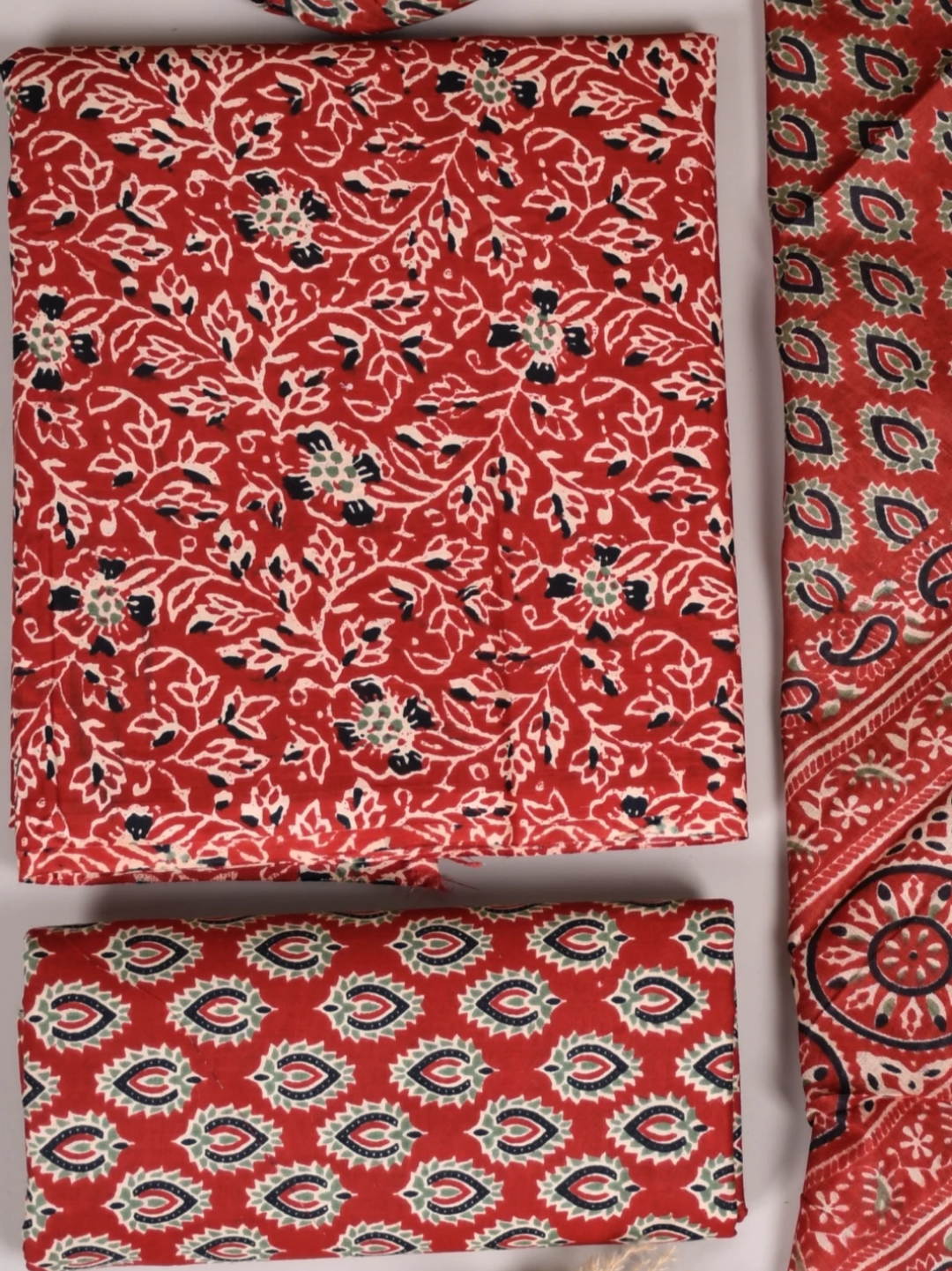 Bagru Hand Block Printed Cotton Suit with Mulmul Cotton Dupatta