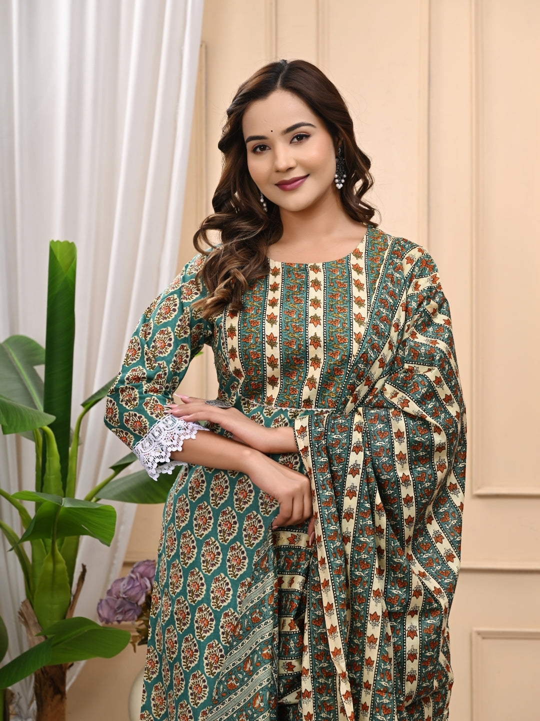 Bagru Handblock Printed Cotton Stitched Suit