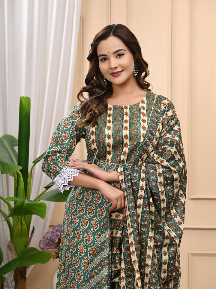 Bagru Handblock Printed Cotton Stitched Suit
