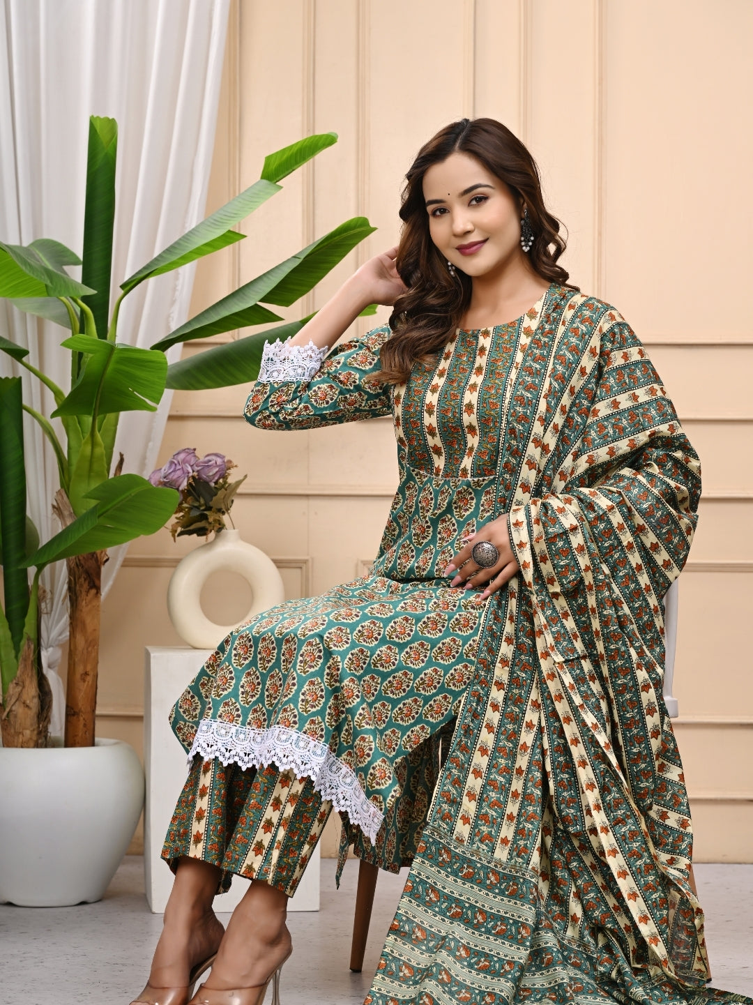 Bagru Handblock Printed Cotton Stitched Suit