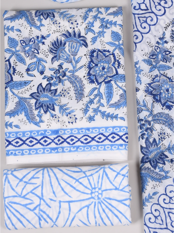 Beautiful Printed Cotton Suit With Mulmul Cotton Dupatta