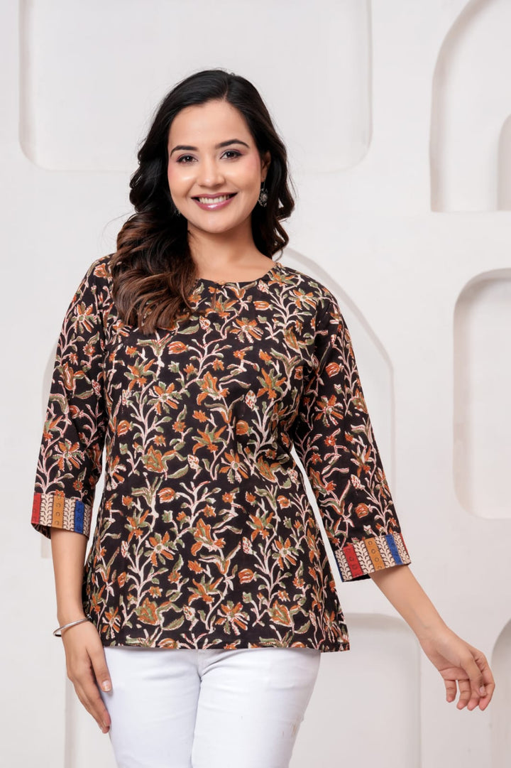 Artisan Design Hand Block Printed Pure Cotton Short Kurti