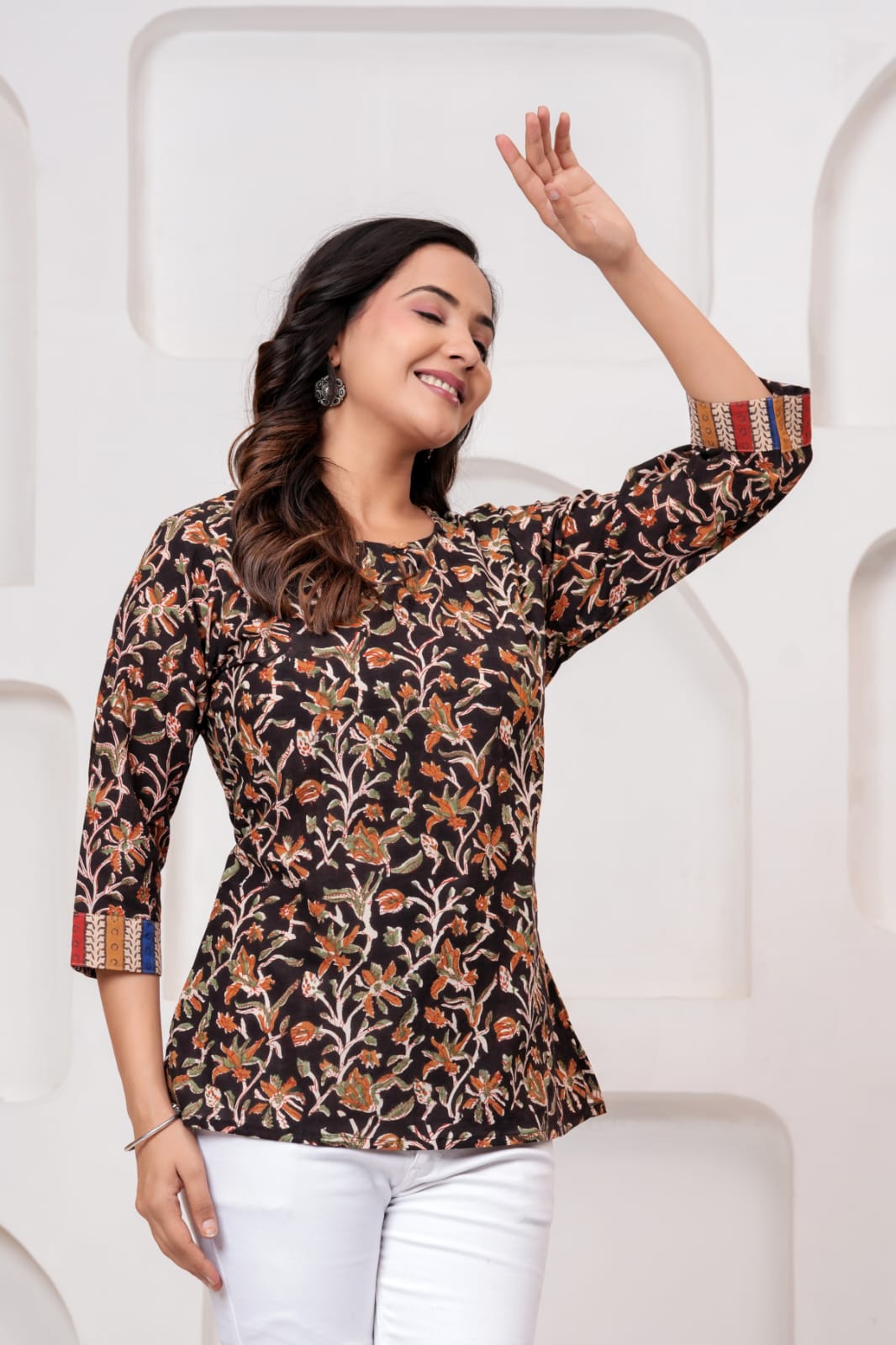 Artisan Design Hand Block Printed Pure Cotton Short Kurti