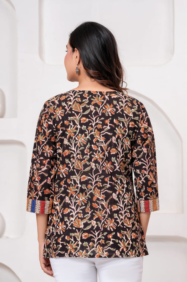 Artisan Design Hand Block Printed Pure Cotton Short Kurti