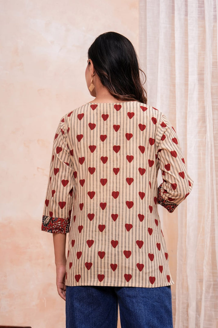 Exclusive Hand Block Printed Pure Cotton Short Kurti
