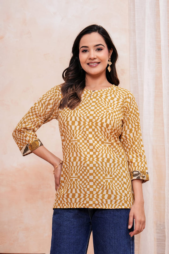 Gorgeous Hand Block Printed Pure Cotton Short Kurti