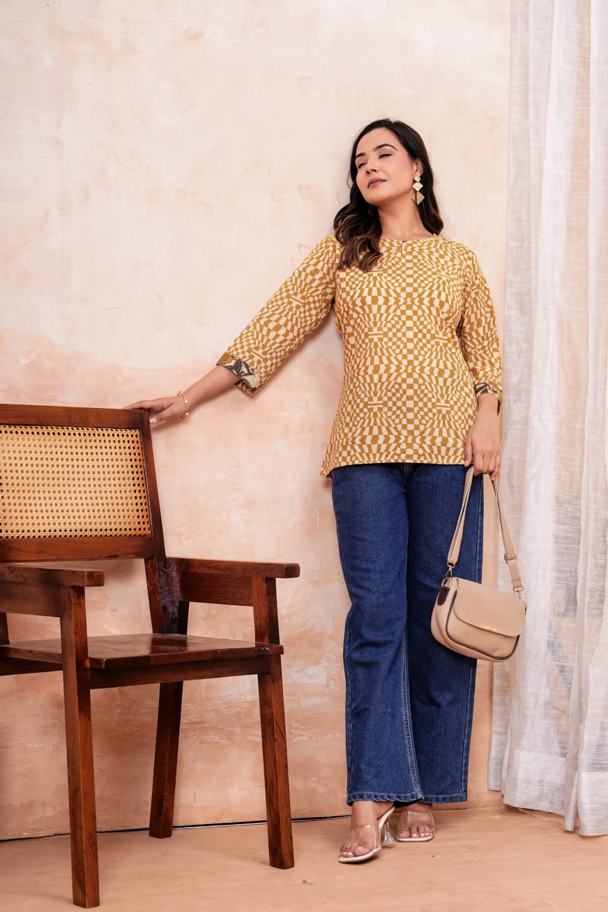 Gorgeous Hand Block Printed Pure Cotton Short Kurti