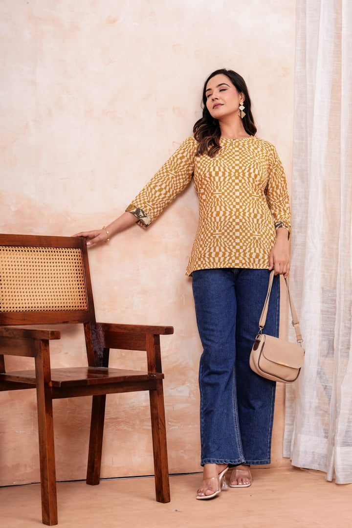 Gorgeous Hand Block Printed Pure Cotton Short Kurti