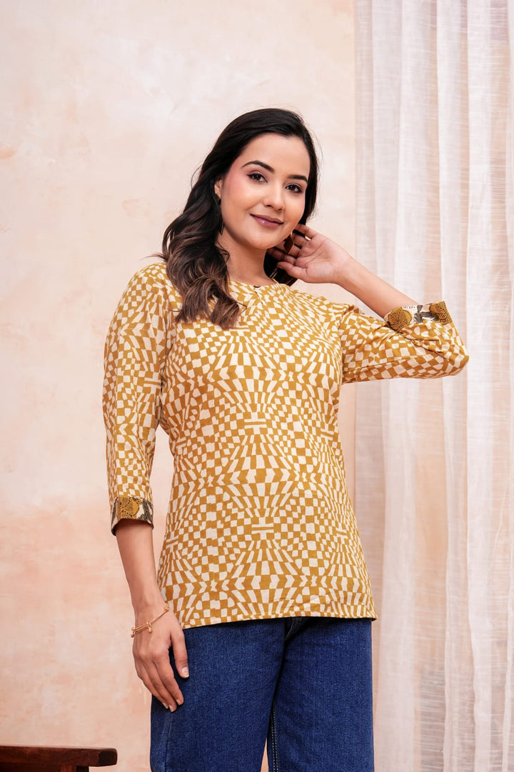 Gorgeous Hand Block Printed Pure Cotton Short Kurti