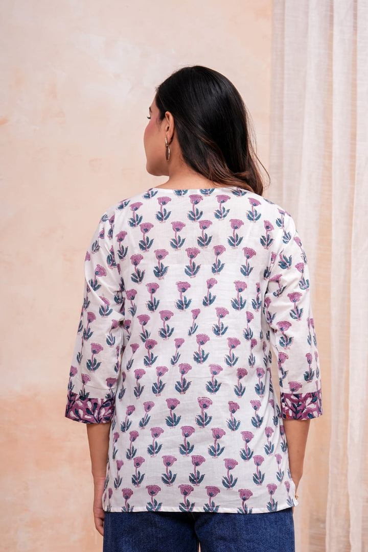 Handcrafted Hand Block Printed Pure Cotton Short Kurti