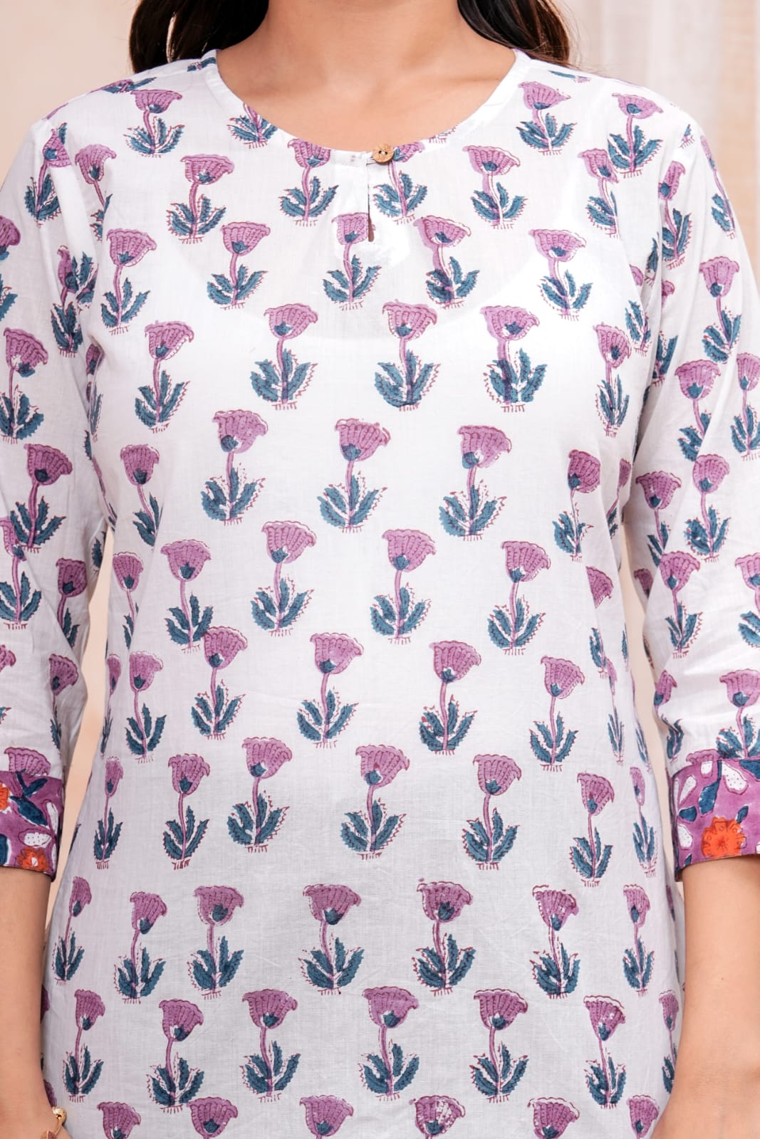 Handcrafted Hand Block Printed Pure Cotton Short Kurti