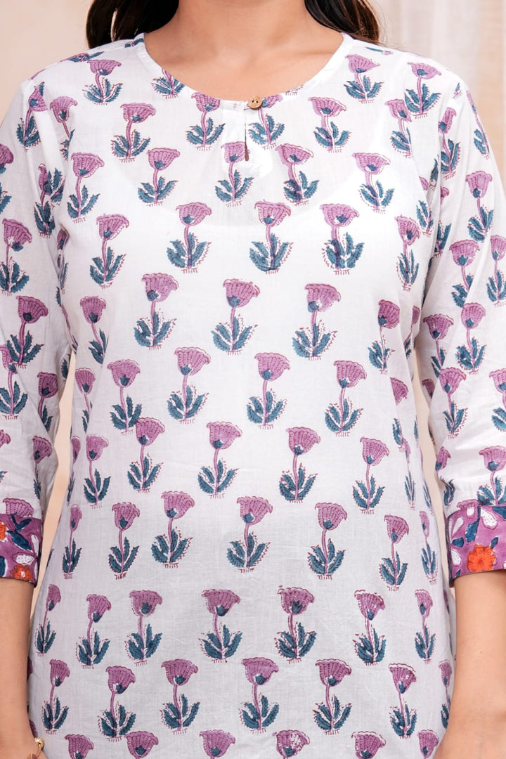 Handcrafted Hand Block Printed Pure Cotton Short Kurti