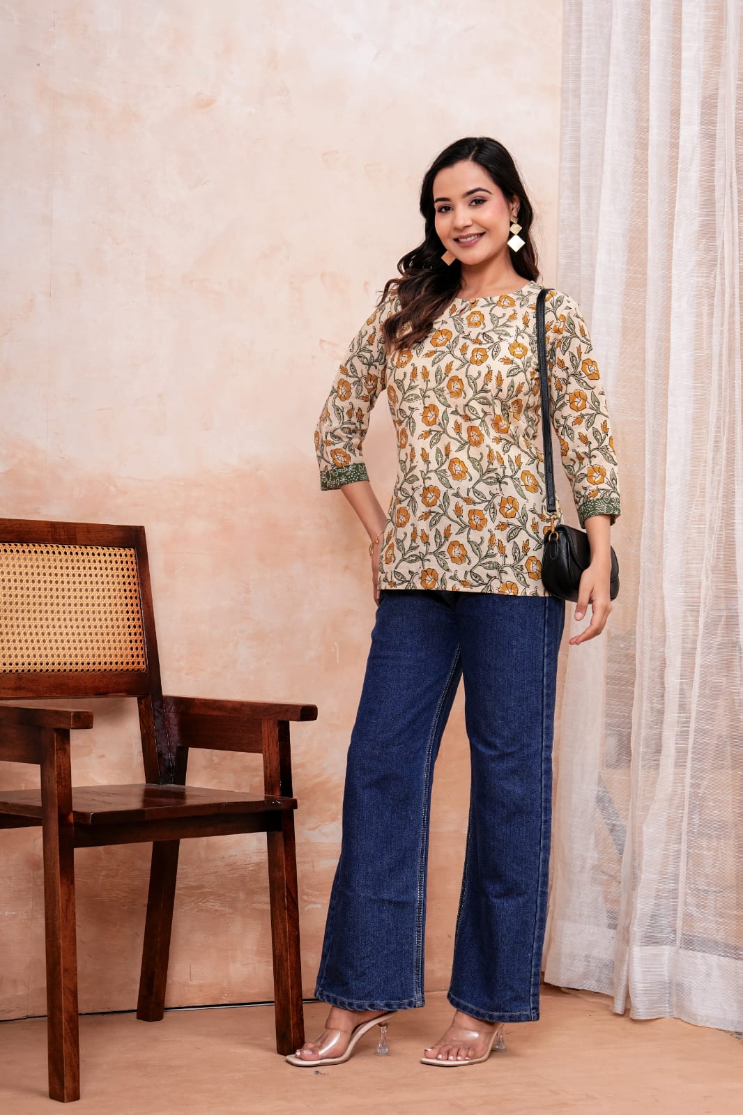 Premium Hand Block Printed Pure Cotton Short Kurti