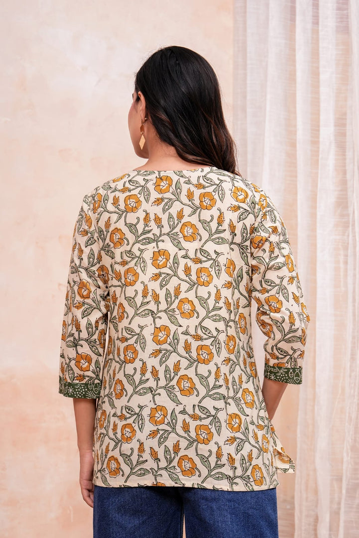 Premium Hand Block Printed Pure Cotton Short Kurti