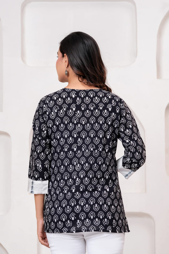 Timeless Hand Block Printed Pure Cotton Shirt Kurti