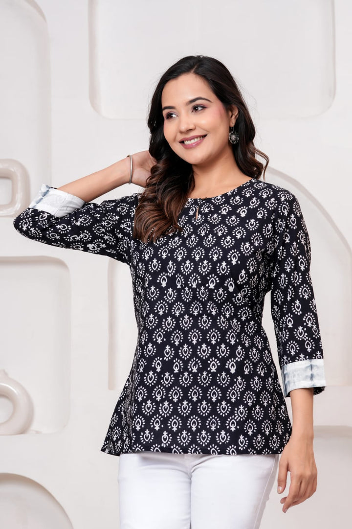 Timeless Hand Block Printed Pure Cotton Shirt Kurti