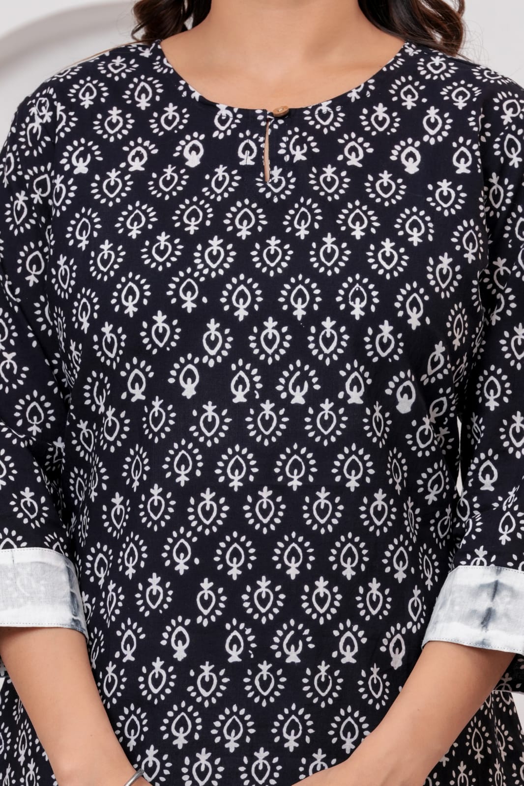 Timeless Hand Block Printed Pure Cotton Shirt Kurti