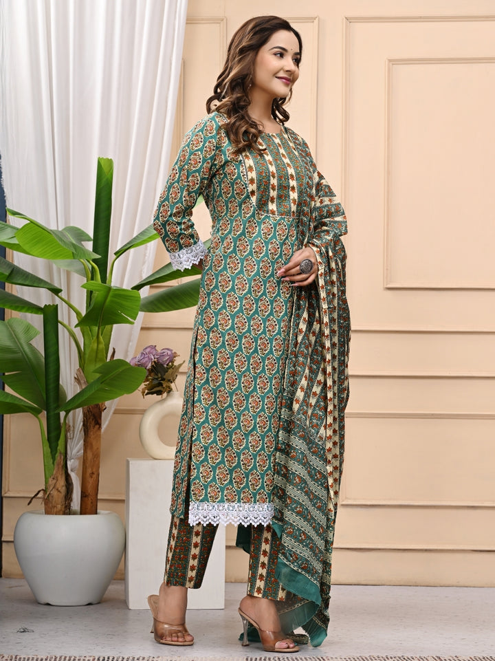 Bagru Handblock Printed Cotton Stitched Suit