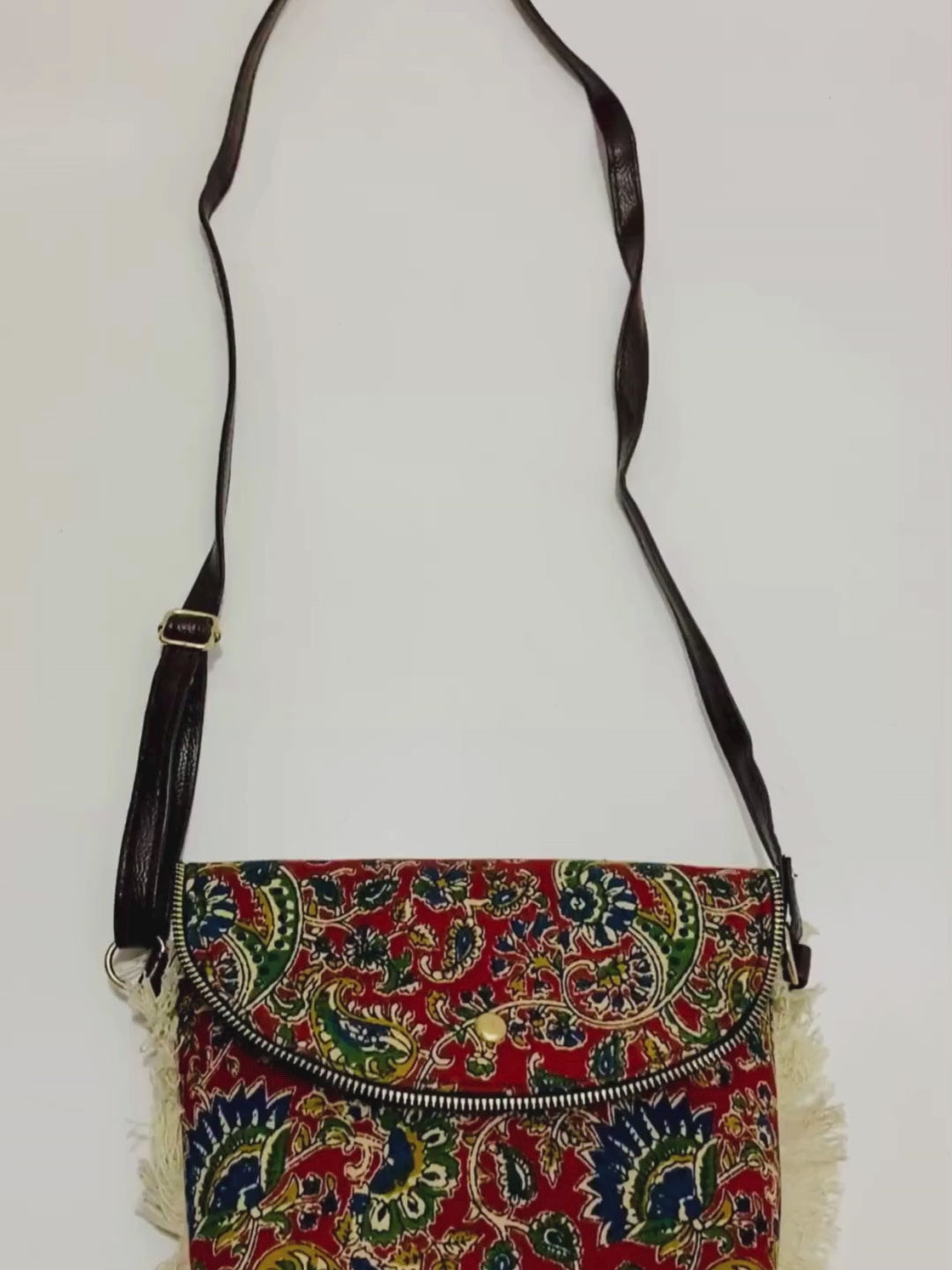 Elegant Bagru Kalamkari Print Sling Bag