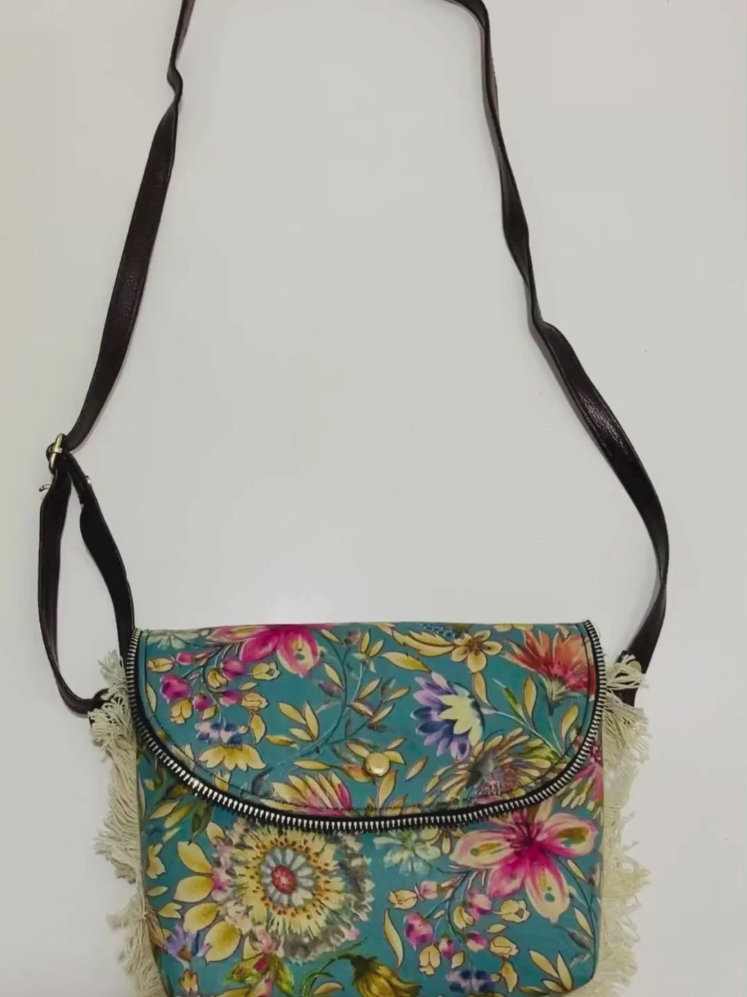 Floral Beauty Cotton Sling Bag