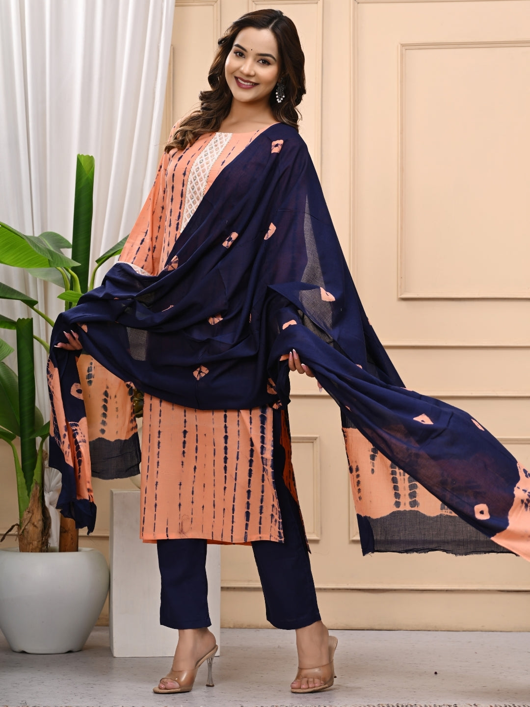 Shibori Tie and Dye Cotton Stitched Suit